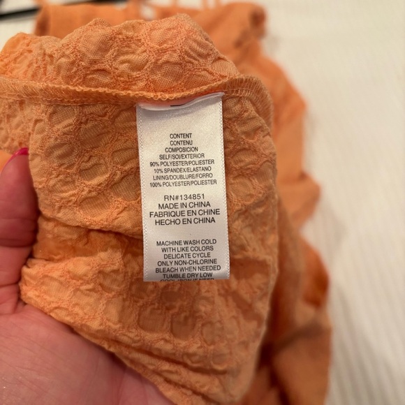 Wayf Iris Ruffle Hem Dress Women's Size Small NWT Tangerine Revolve - Picture 12 of 15